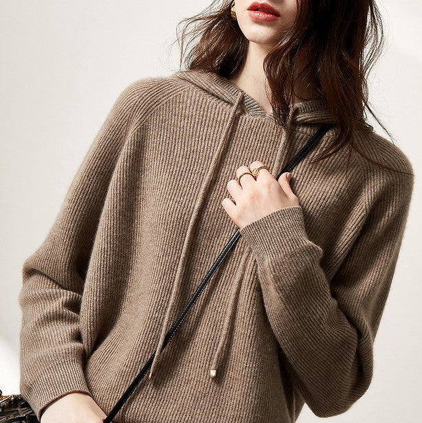 Autumn And Winter Thickening Knitted Hat Loose Sweater Pi-Mart