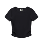 Loki & Ivy Ruched Bodycon Crop Top