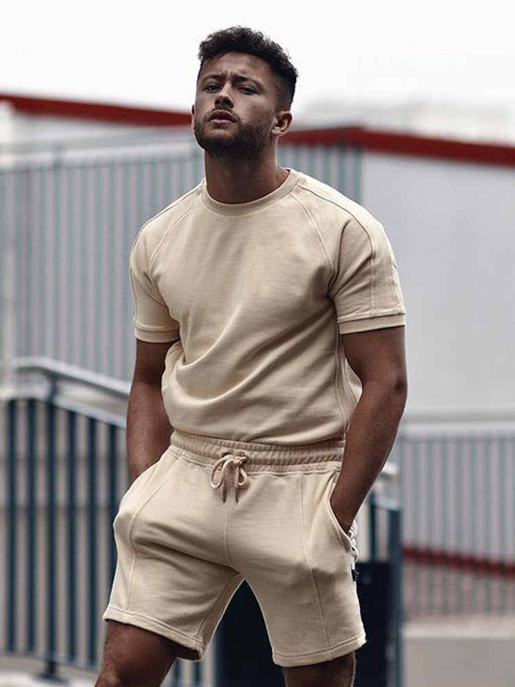 Men's Casual Short Sleeve T-Shirt Sports Suit Lootquake LLC