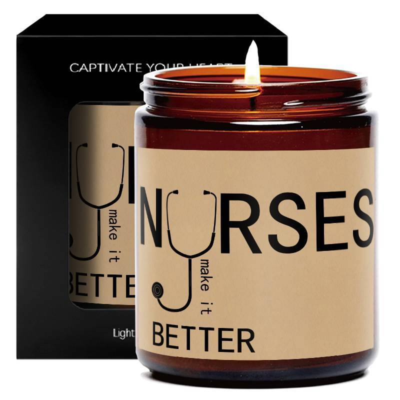 Lavender Scented Candle 5.3oz - Perfect Nursing Appreciation Gift for Men & Women, Ideal for Nurse Practitioners, Paramedics, Students - Unique Present for Birthdays, Thanksgiving, Graduation Lootquake LLC