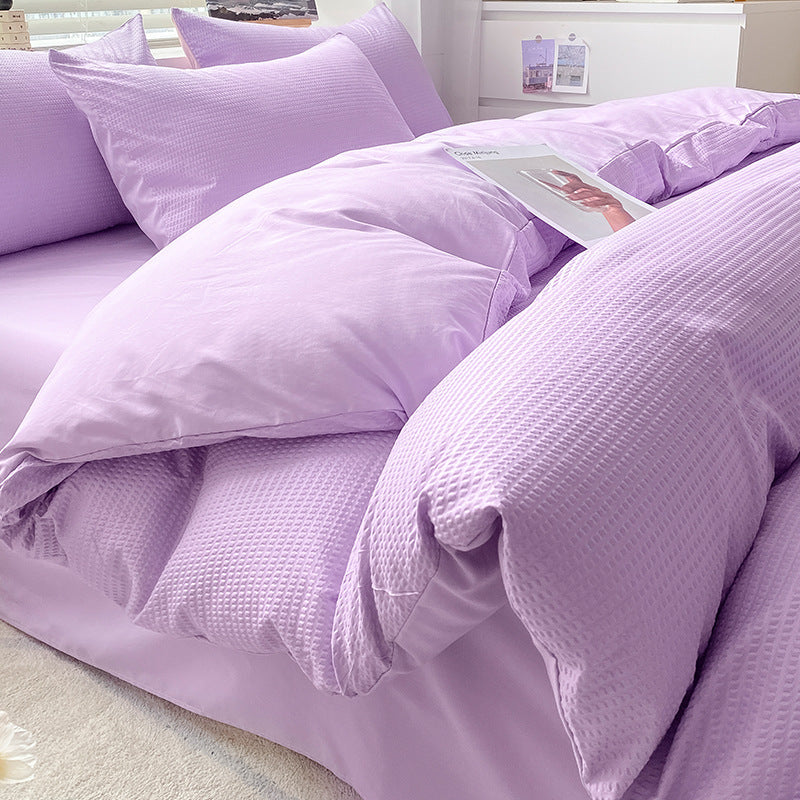 Home Fashion Simple Polished Wool Bed Sheet Cover Set Pi-Mart