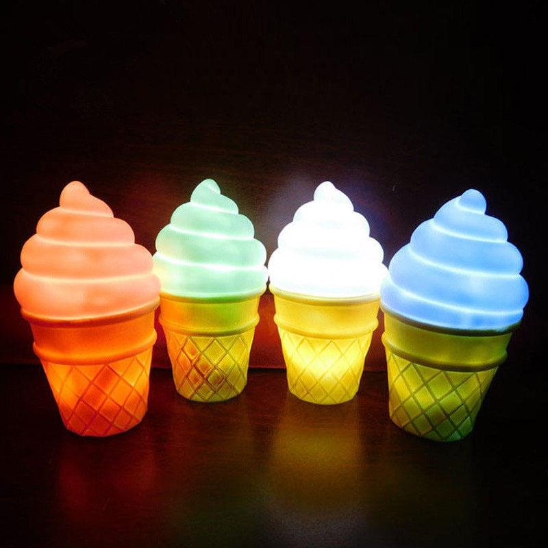 Explosive Ice Cream Modeling Lamp Creative Gift Night Light Girl Heart Sun Moon Decoration Pi-Mart
