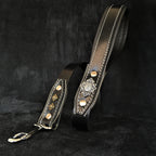 The ''Aztec'' Black leash - SJB-DIAMOND ELITES