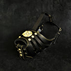 ''Maximus'' Basket Muzzle Black & Gold - SJB-DIAMOND ELITES