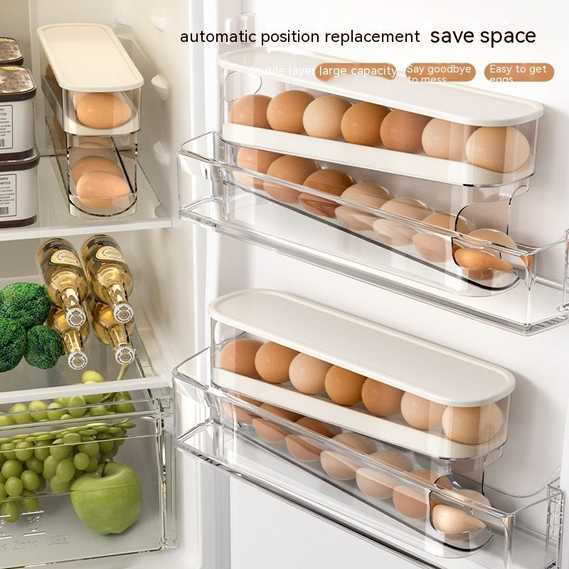 Slide Egg Storage Box Double-layer Automatic Egg Roller Pi-Mart