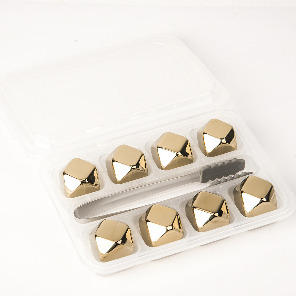 Stainless Steel Ice Cube Rhombus Quick-frozen Cold Wine Pi-Mart