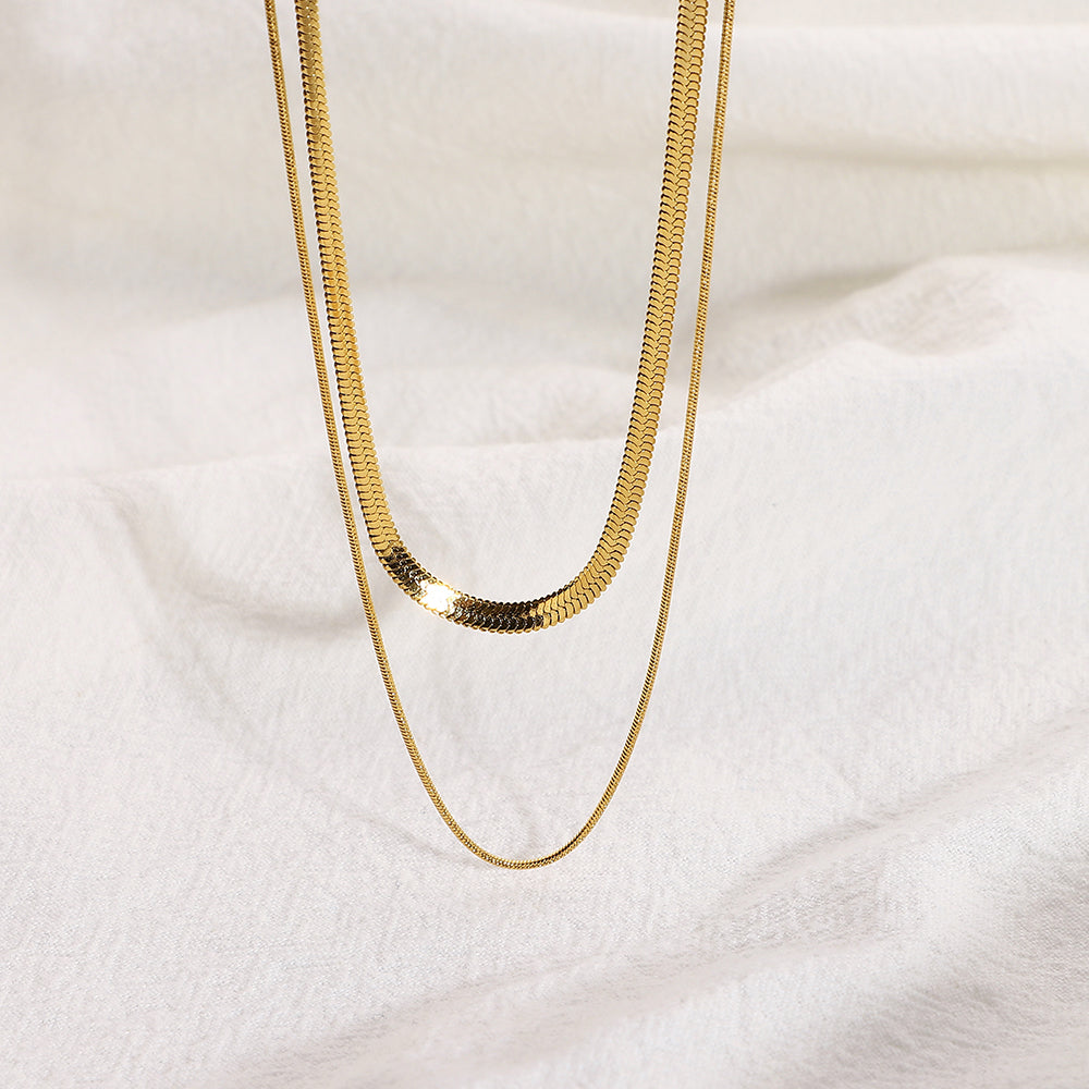Herringbone Snake Necklace - SJB-DIAMOND ELITES