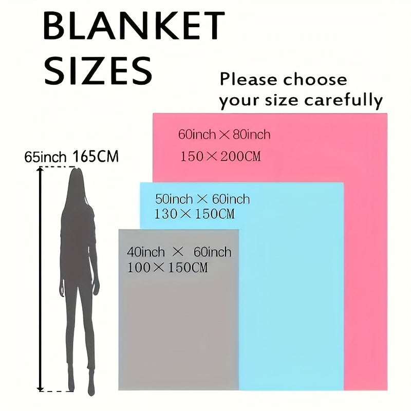 1pc Cute French Bulldog Gentle Blanket Soft Cozy Throw Blanket Nap Blanket Travel Couch Bed Office Home Decor, Gift Blanket, Available All Seasons