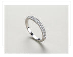 S925 Sterling Silver Diamond-encrusted Stackable Ring Pi-Mart