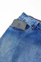 Ashleigh Blue Wrapped Crossed Waist Denim Mini Skirt