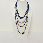 Handmade Premium Crystal Necklace |  Artisan Woven Jewelry with Alloy Accents  | Elegant Sparkling Statement Necklace for Women (MAC344)