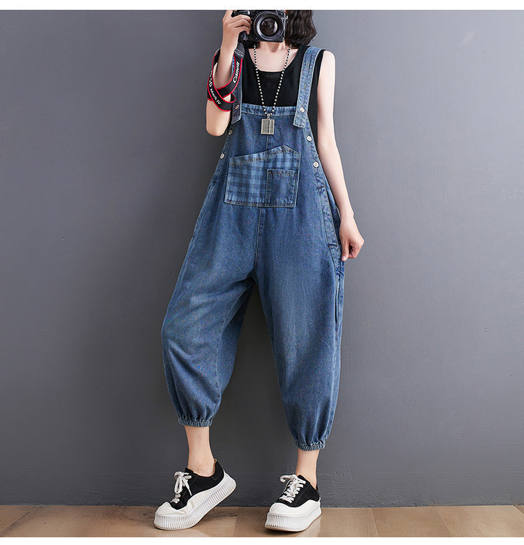 Elegant Women's Summer Loose Wide Leg Denim Pants