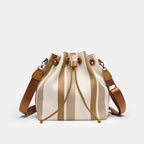Elegant Canvas Women's Bags Crossbody – Fashionable Shoulder Bucket Bag, Vintage Small College Portable Tote hobo