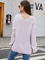 V-Neck Rib-Knit Top - Comfort Women's Shirt | Femstylo