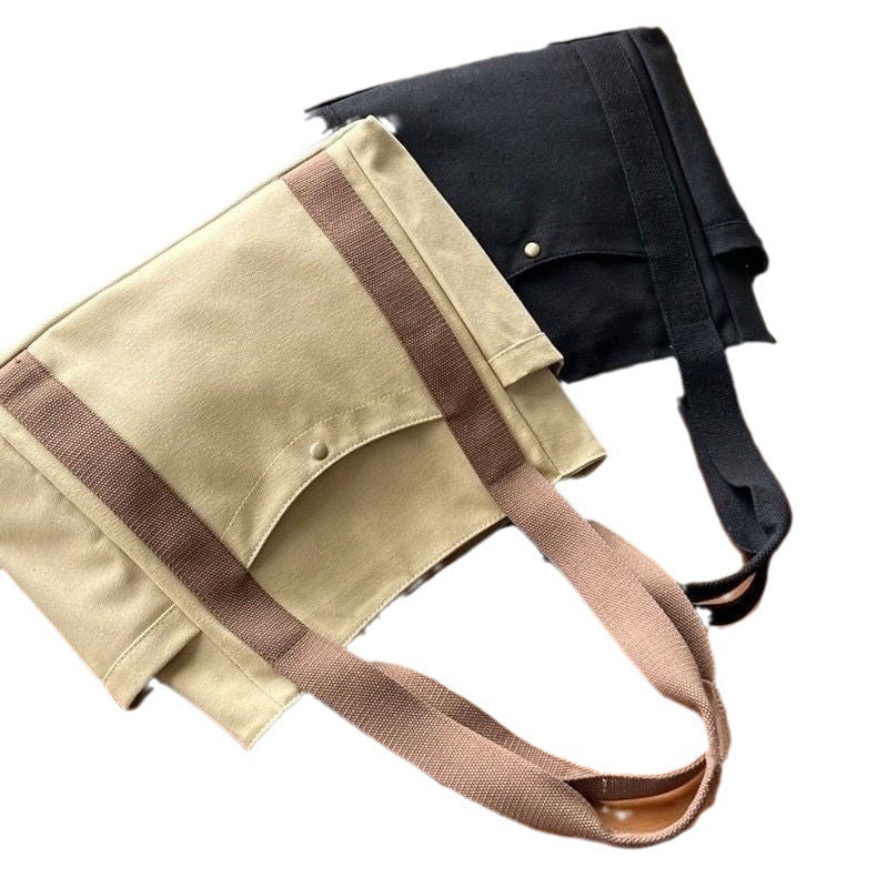 Commuter's All-matching Artistic One-shoulder Canvas Bag Pi-Mart