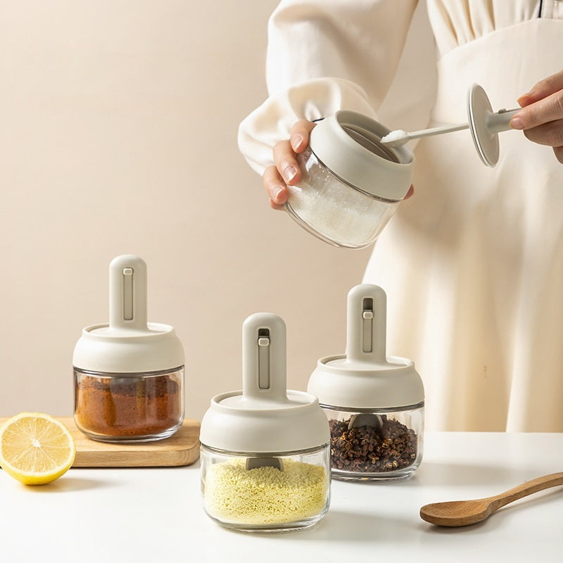 Telescopic Seasoning Glass Kitchen Spice Jar Pi-Mart