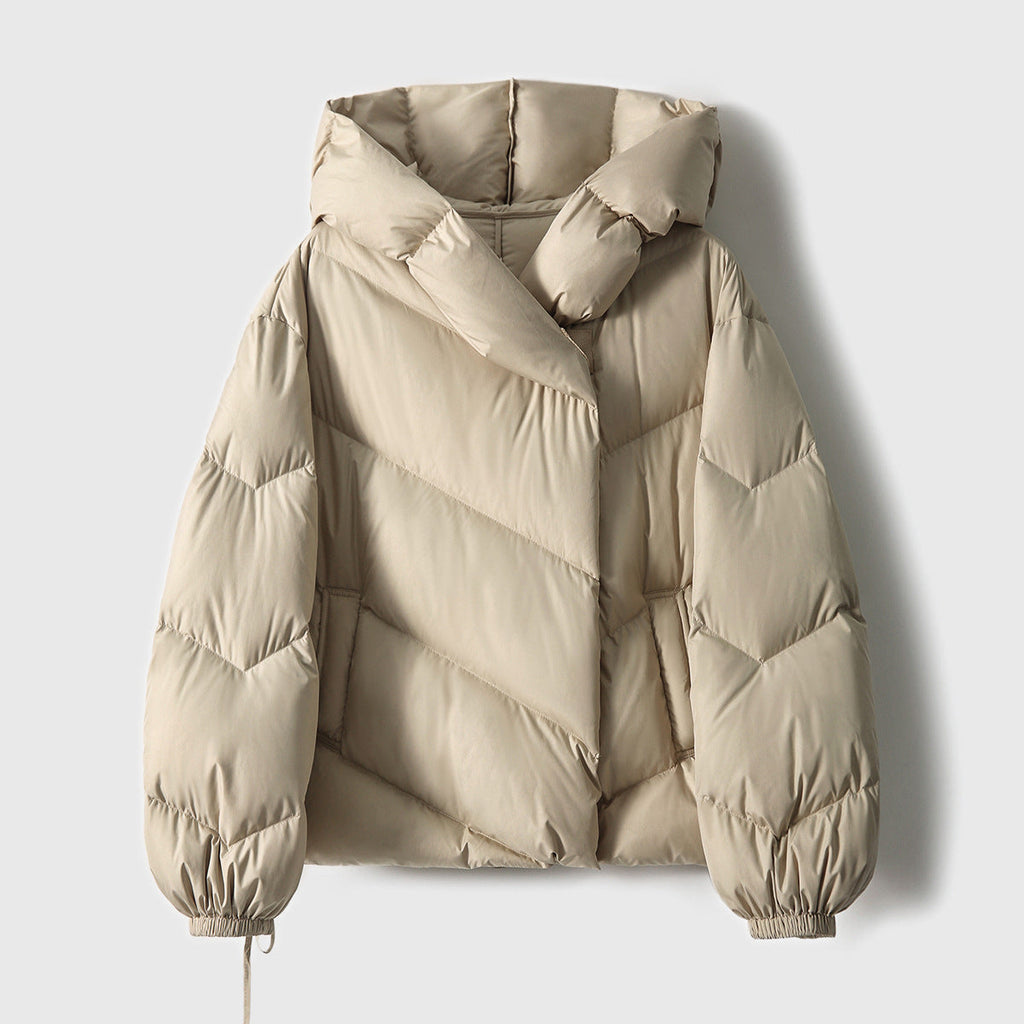 Hooded Small Puffer Jacket Coat Pi-Mart
