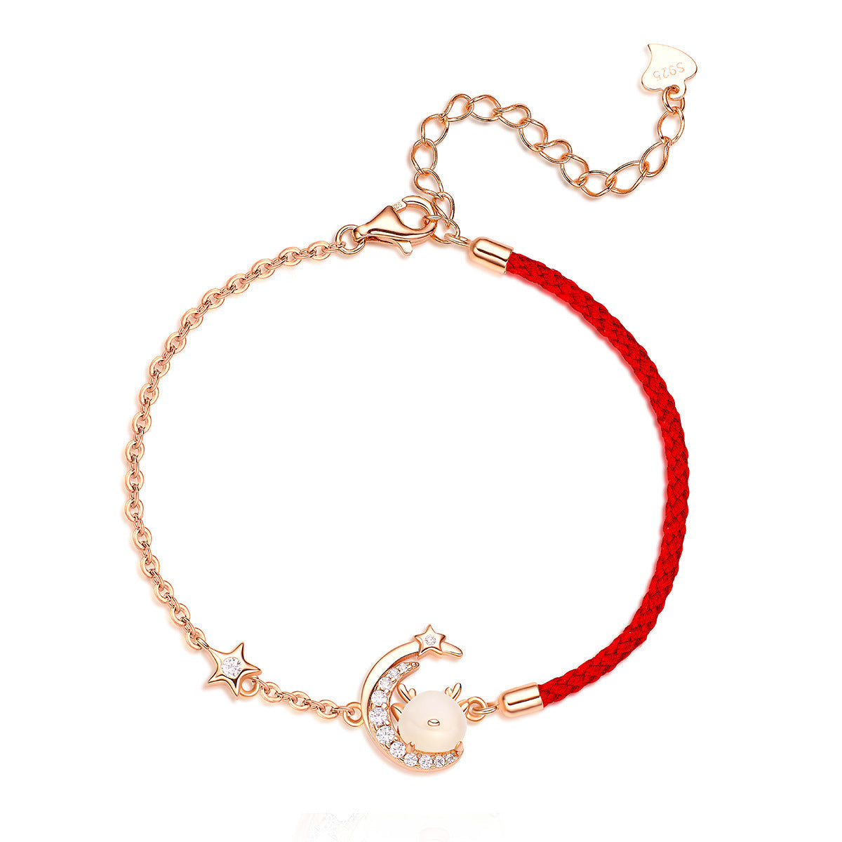 Hetian Jade Dragon Year Necklace Women's Sterling Silver Pi-Mart