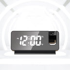 New 3D Projection Alarm Clock LED Mirror Clock Display With Snooze Function For Home Bedroom Office Desktop Table Clock