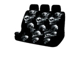 Car Seat Cover Full Package, Smoking Skull High Back Print 5-seater 7-piece Set Pi-Mart