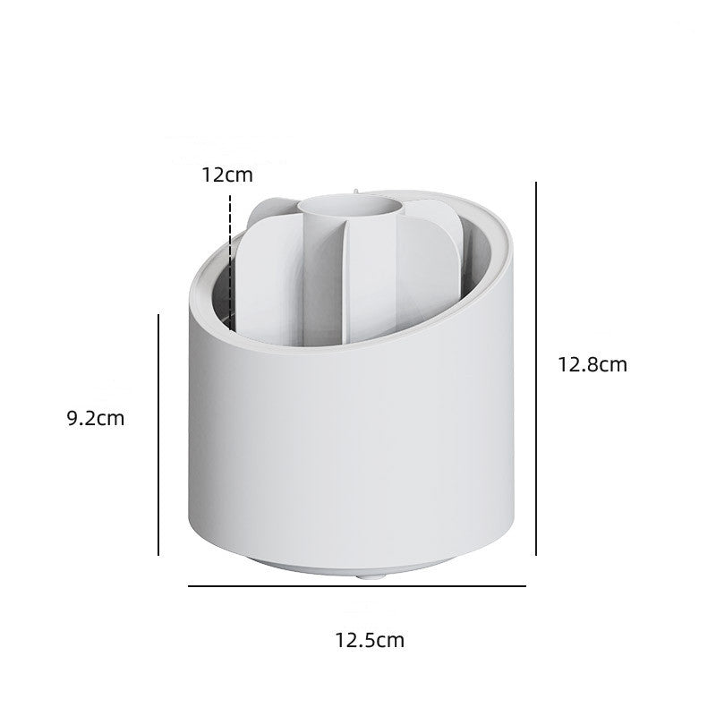 Dust Proof Household Acrylic Lipstick Cosmetic Storage Box Rotating Brush Barrel Pi-Mart