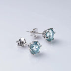 1ct-4ct D Color VVS1 3EX Round Moissanite Stud Earrings Platinum Plated 925 BandsCo Straps