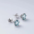 1ct-4ct D Color VVS1 3EX Round Moissanite Stud Earrings Platinum Plated 925 BandsCo Straps