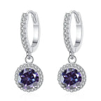 1Ct 6.5mm Blue Green Moissanite Drop Earrings For Women S925 Sterling BandsCo Straps