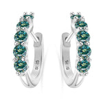 1ct D Color 3mm Moissanite Hoop Charm Earrings 925 Sterling Silver Women BandsCo Straps