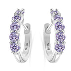 1ct D Color 3mm Moissanite Hoop Charm Earrings 925 Sterling Silver Women BandsCo Straps