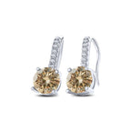 1ct D Color Moissanite 925 Sterling Silver Drop Earrings for Women Wedding BandsCo Straps