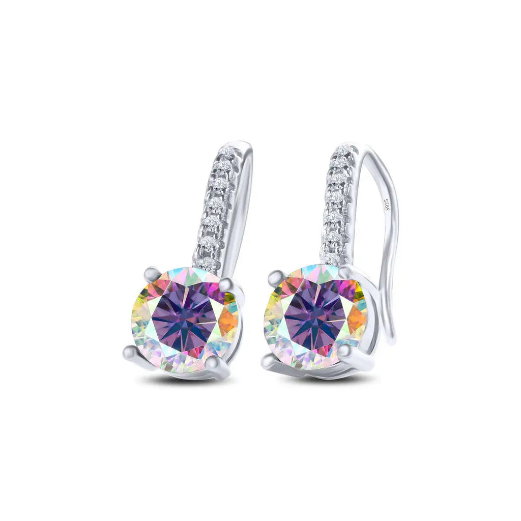 1ct D Color Moissanite 925 Sterling Silver Drop Earrings for Women Wedding BandsCo Straps