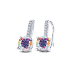 1ct D Color Moissanite 925 Sterling Silver Drop Earrings for Women Wedding BandsCo Straps