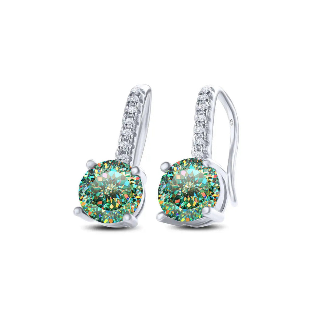 1ct D Color Moissanite 925 Sterling Silver Drop Earrings for Women Wedding BandsCo Straps