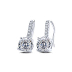 1ct D Color Moissanite 925 Sterling Silver Drop Earrings for Women Wedding BandsCo Straps