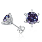 1ct D VVS Moissanite Stud Earrings 925 Sterling Silver 3EX Cut Women Daily BandsCo Straps