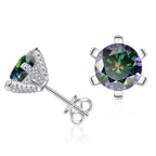 1ct D VVS Moissanite Stud Earrings 925 Sterling Silver 3EX Cut Women Daily BandsCo Straps