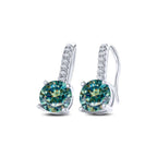 1ct D Color Moissanite 925 Sterling Silver Drop Earrings for Women Wedding BandsCo Straps