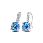 1ct D Color Moissanite 925 Sterling Silver Drop Earrings for Women Wedding BandsCo Straps