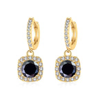 1ct GRA-Certified Moissanite Drop Earrings VVS D 18K Gold Plated 925 Sterling BandsCo Straps