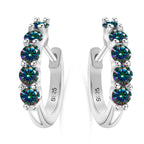 1ct D Color 3mm Moissanite Hoop Charm Earrings 925 Sterling Silver Women BandsCo Straps