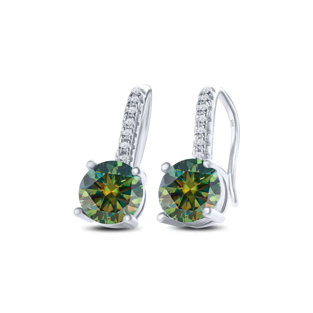 1ct D Color Moissanite 925 Sterling Silver Drop Earrings for Women Wedding BandsCo Straps