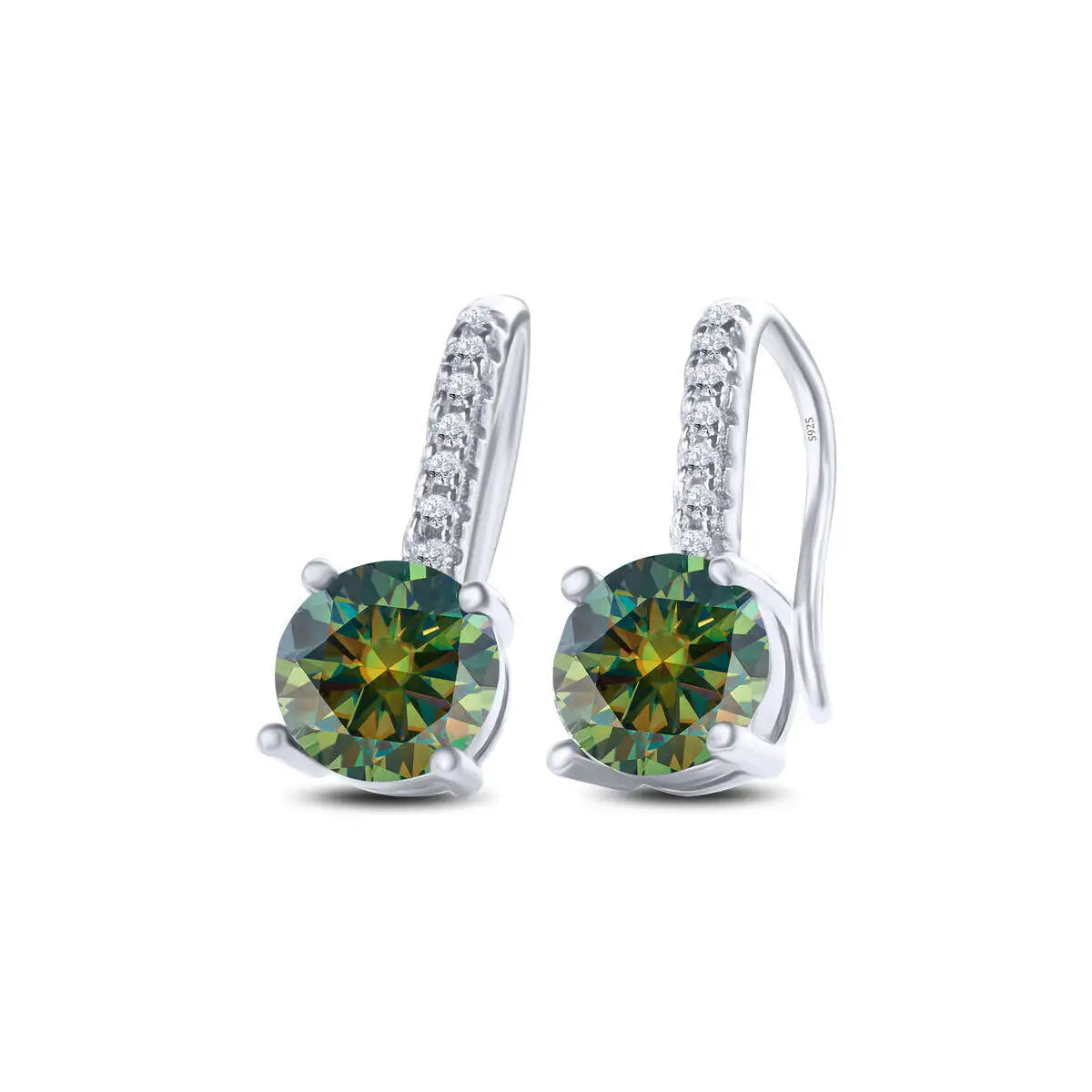 1ct D Color Moissanite 925 Sterling Silver Drop Earrings for Women Wedding BandsCo Straps