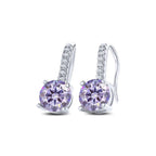 1ct D Color Moissanite 925 Sterling Silver Drop Earrings for Women Wedding BandsCo Straps