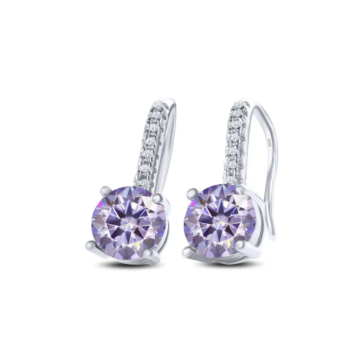 1ct D Color Moissanite 925 Sterling Silver Drop Earrings for Women Wedding BandsCo Straps