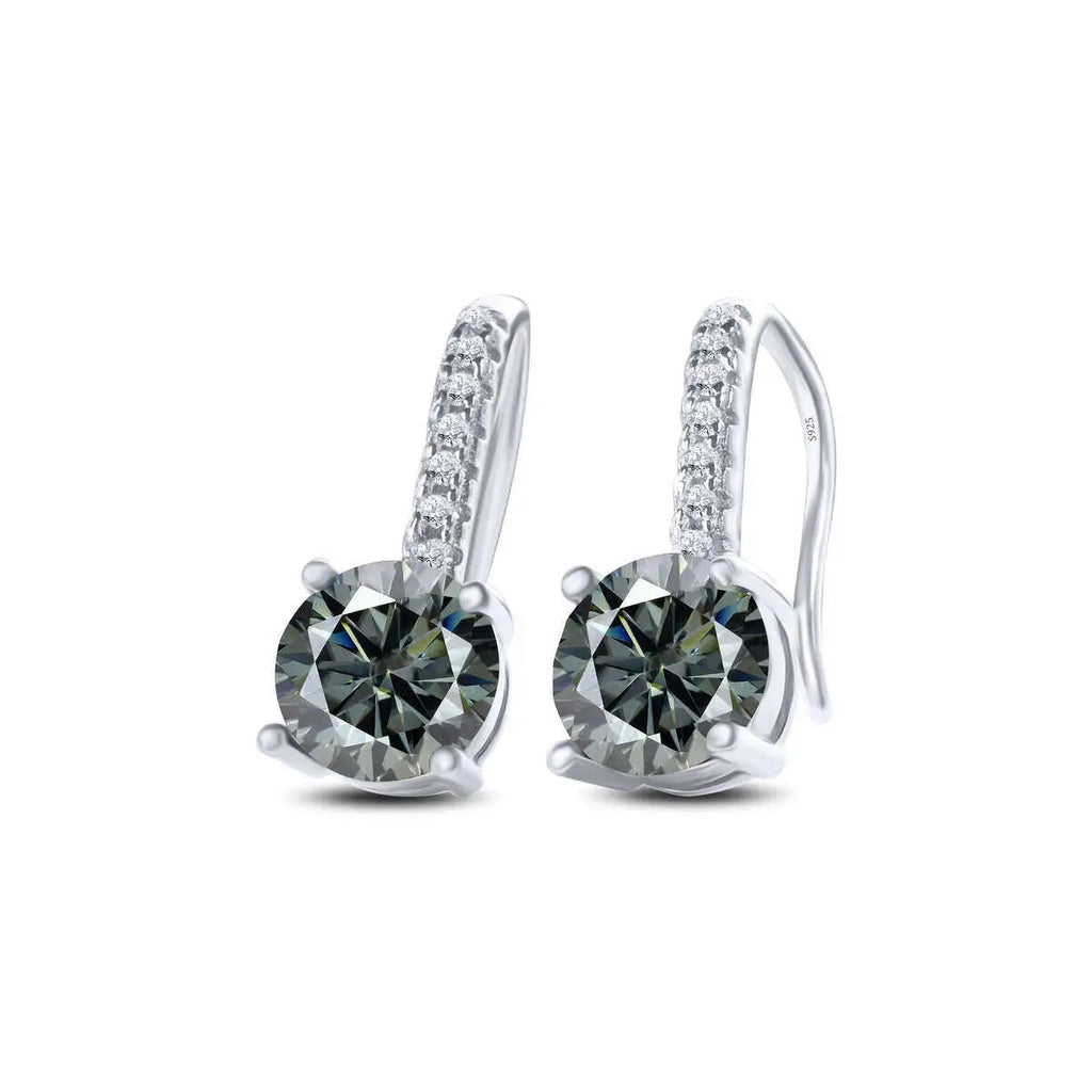 1ct D Color Moissanite 925 Sterling Silver Drop Earrings for Women Wedding BandsCo Straps