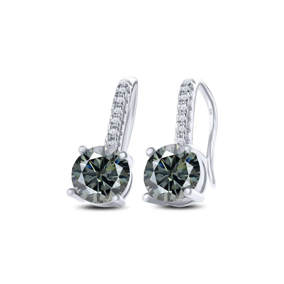 1ct D Color Moissanite 925 Sterling Silver Drop Earrings for Women Wedding BandsCo Straps