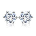 1ct D Color Moissanite Stud Earrings 925 Sterling Silver Gold Plated Wedding BandsCo Straps