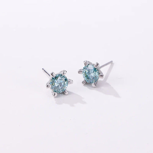 1ct D VVS Moissanite Stud Earrings 925 Sterling Silver 3EX Cut Women Daily BandsCo Straps
