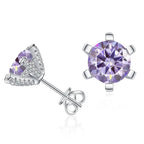 1ct D VVS Moissanite Stud Earrings 925 Sterling Silver 3EX Cut Women Daily BandsCo Straps